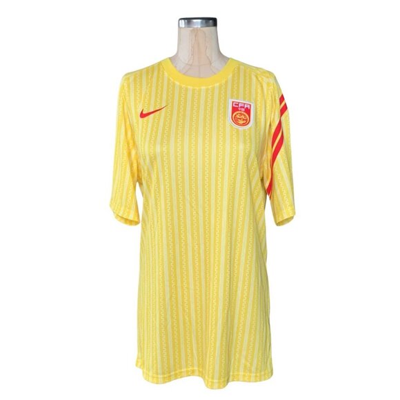 Nike Yellow 2020 China Team Training CFA Soccer Football Jersey Size Medium - Picture 1 of 9